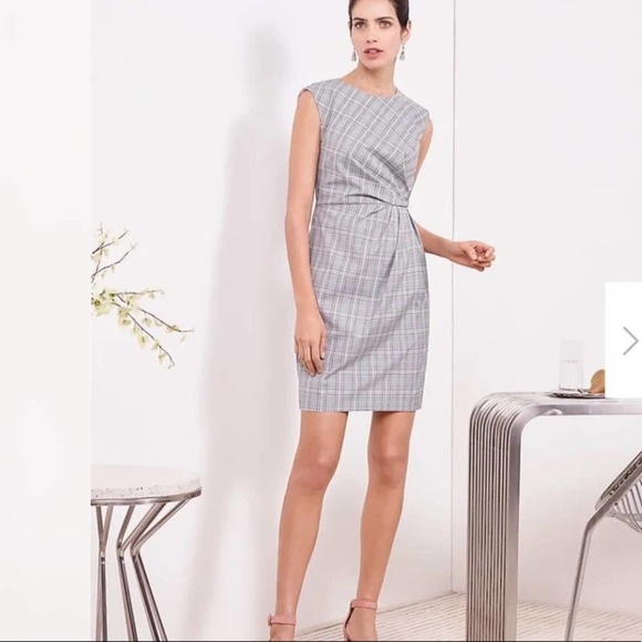 Ann Taylor Dresses & Skirts - Ann Taylor Glen Plaid Ruched Dress